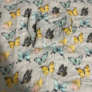 2 Butterfly Bamboo Muslin Swaddle Blanket